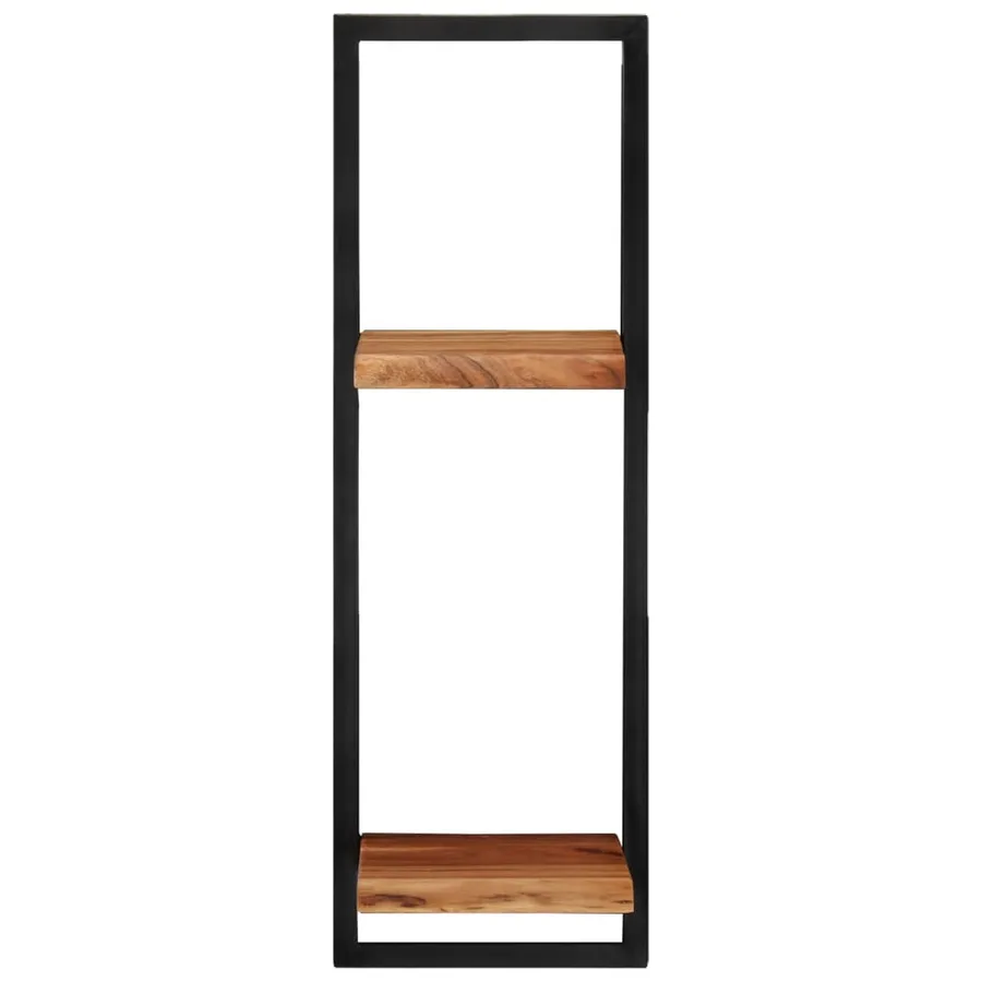 Étagères murales 2 pcs 25x25x75 cm Bois d'acacia et acier - 3