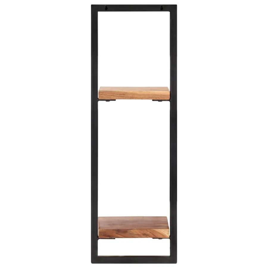 Étagères murales 2 pcs 25x25x75 cm Bois d'acacia et acier - 4