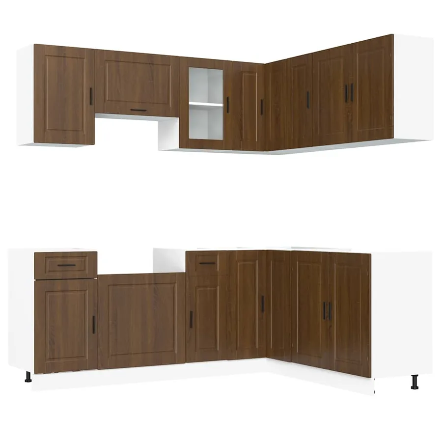 Ensemble d'armoires de cuisine 11 pcs Porto bois d'ingénierie - 2