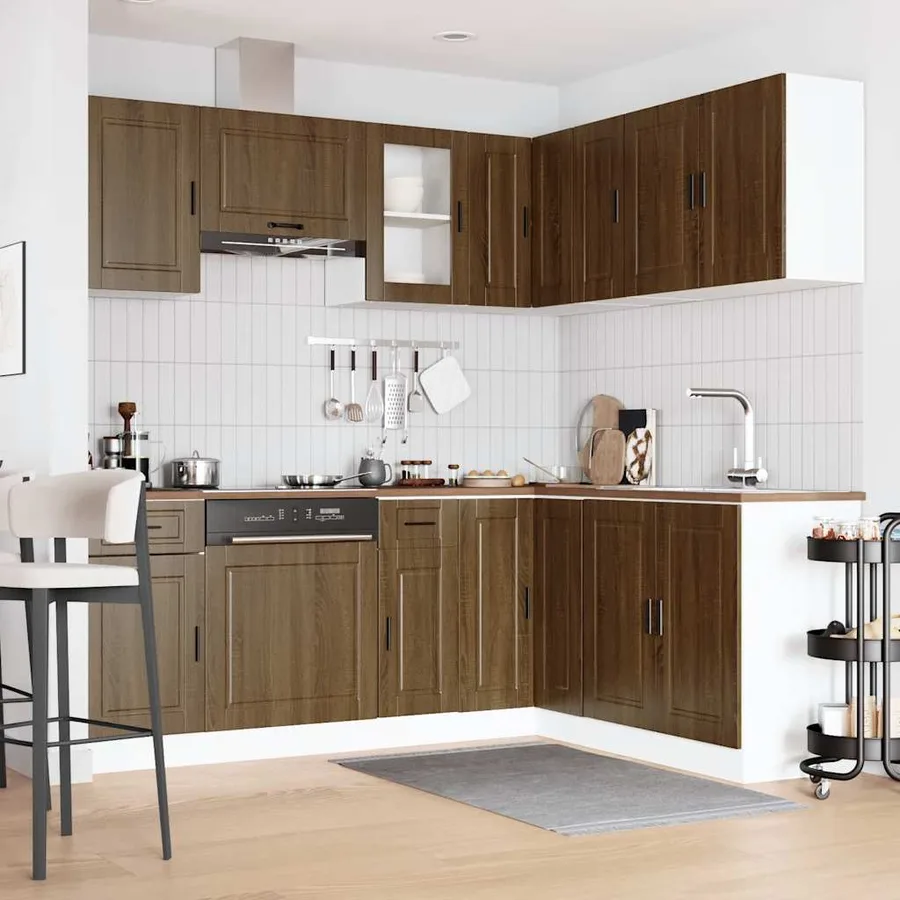 Ensemble d'armoires de cuisine 11 pcs Porto bois d'ingénierie - 3