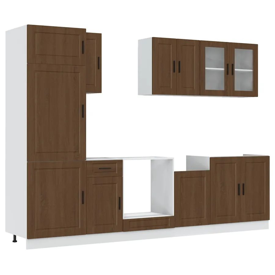 Ensemble d'armoires de cuisine 8 pcs Kalmar bois d'ingénierie - 2