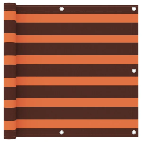 Écran de balcon Orange et marron 90x400 cm Tissu Oxford
