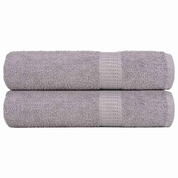 Serviettes de douche FROGN 2 pcs gris 70x140 cm 360 g/m²