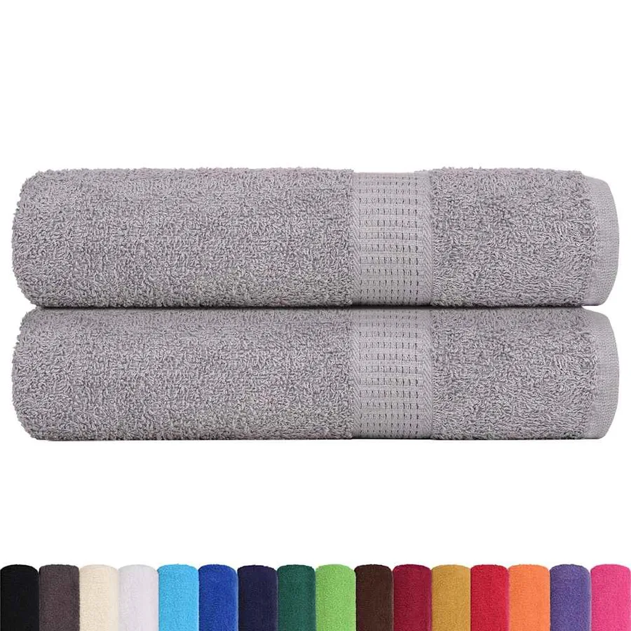 Serviettes de douche FROGN 2 pcs gris 70x140 cm 360 g/m² - 2