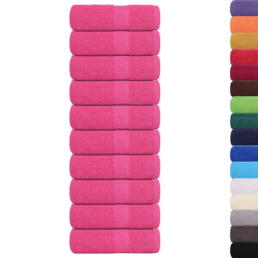 Serviettes de toilette FROGN 10 pièces Rose 30x30 cm 360 g/m² - 2