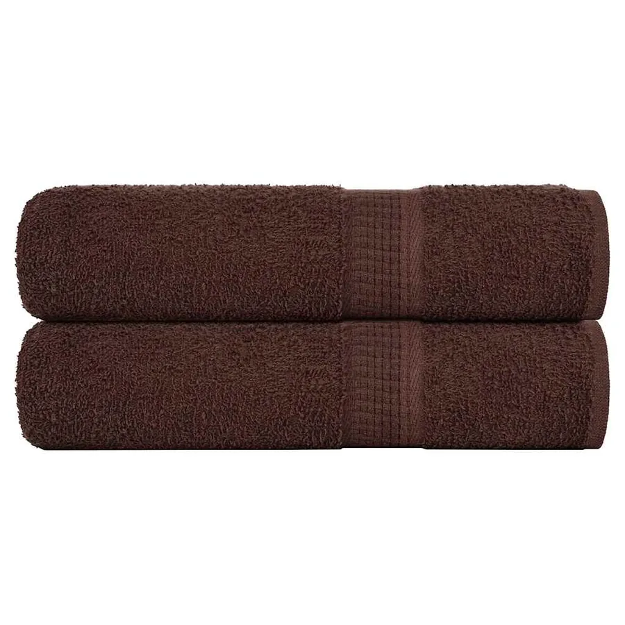 Serviettes de douche FROGN 2 pcs marron 70x140 cm 360 g/m²