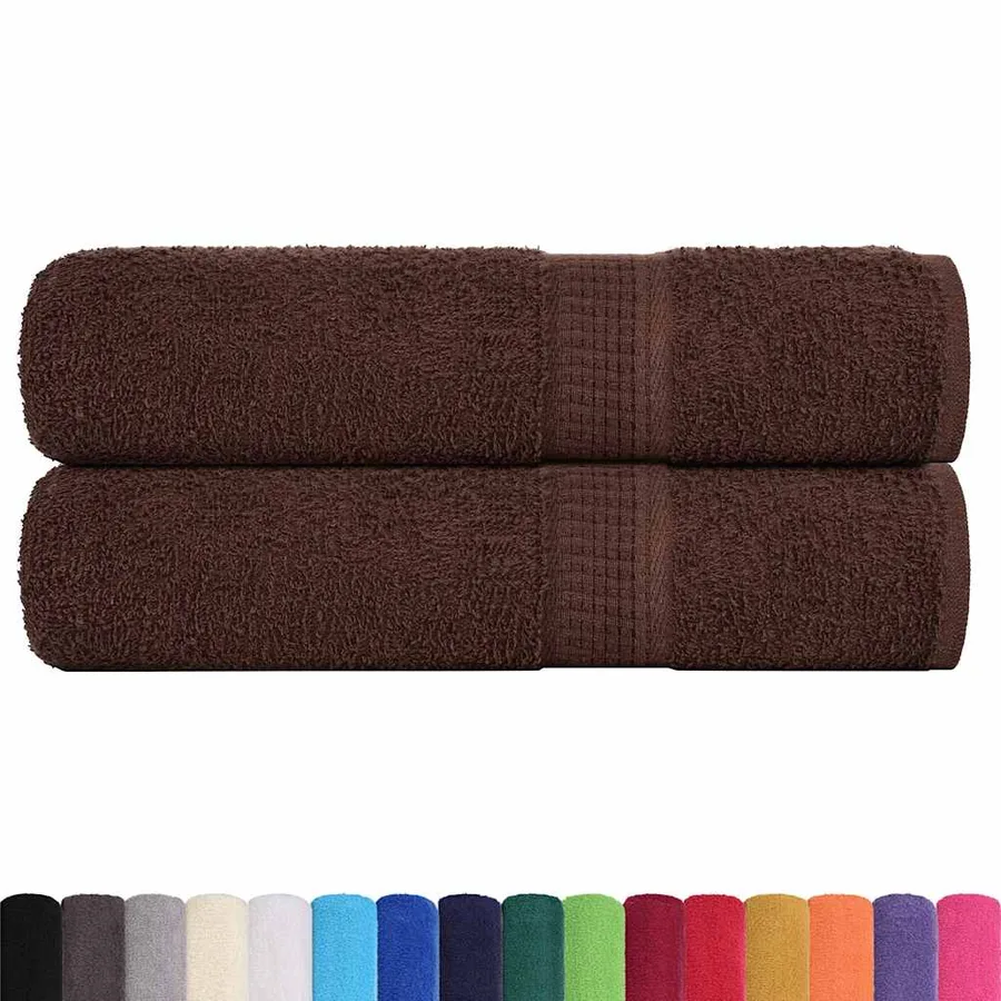 Serviettes de douche FROGN 2 pcs marron 70x140 cm 360 g/m² - 2