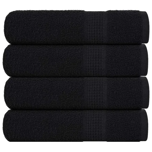 Serviettes de bain FROGN 4 pcs noir 100x150 cm 360 g/m²