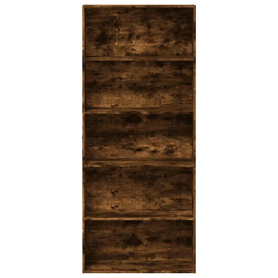 Bibliothèque chêne fumé 80x30x189 cm bois d'ingénierie - 4