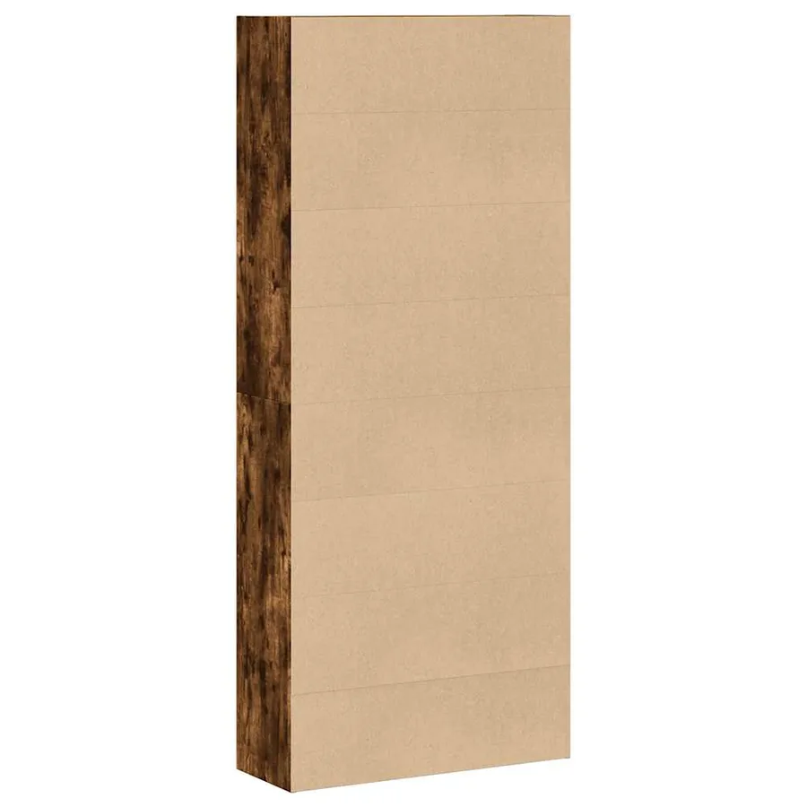 Bibliothèque chêne fumé 80x30x189 cm bois d'ingénierie - 5