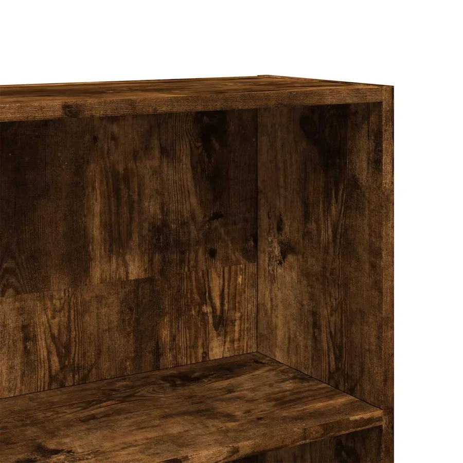 Bibliothèque chêne fumé 80x30x189 cm bois d'ingénierie - 7