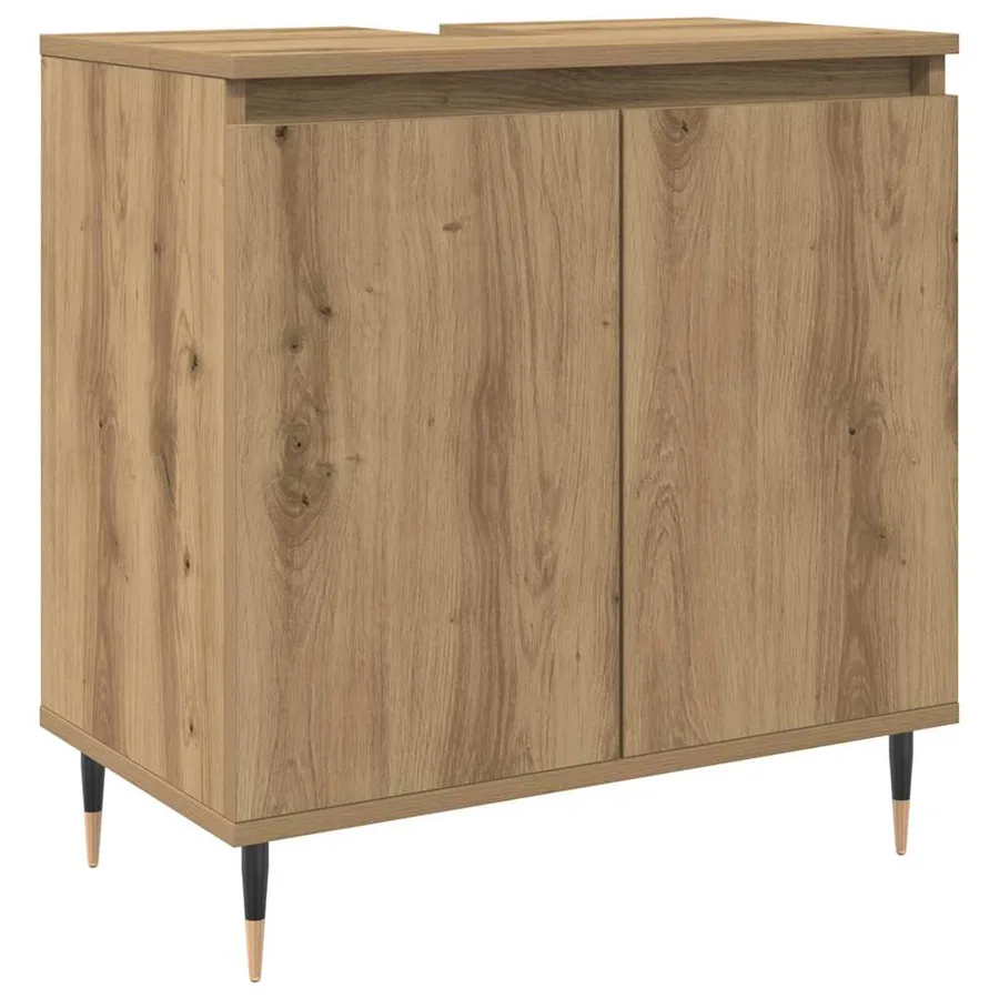 Armoire de salle de bain chêne artisanal 58x33x60 cm - 2