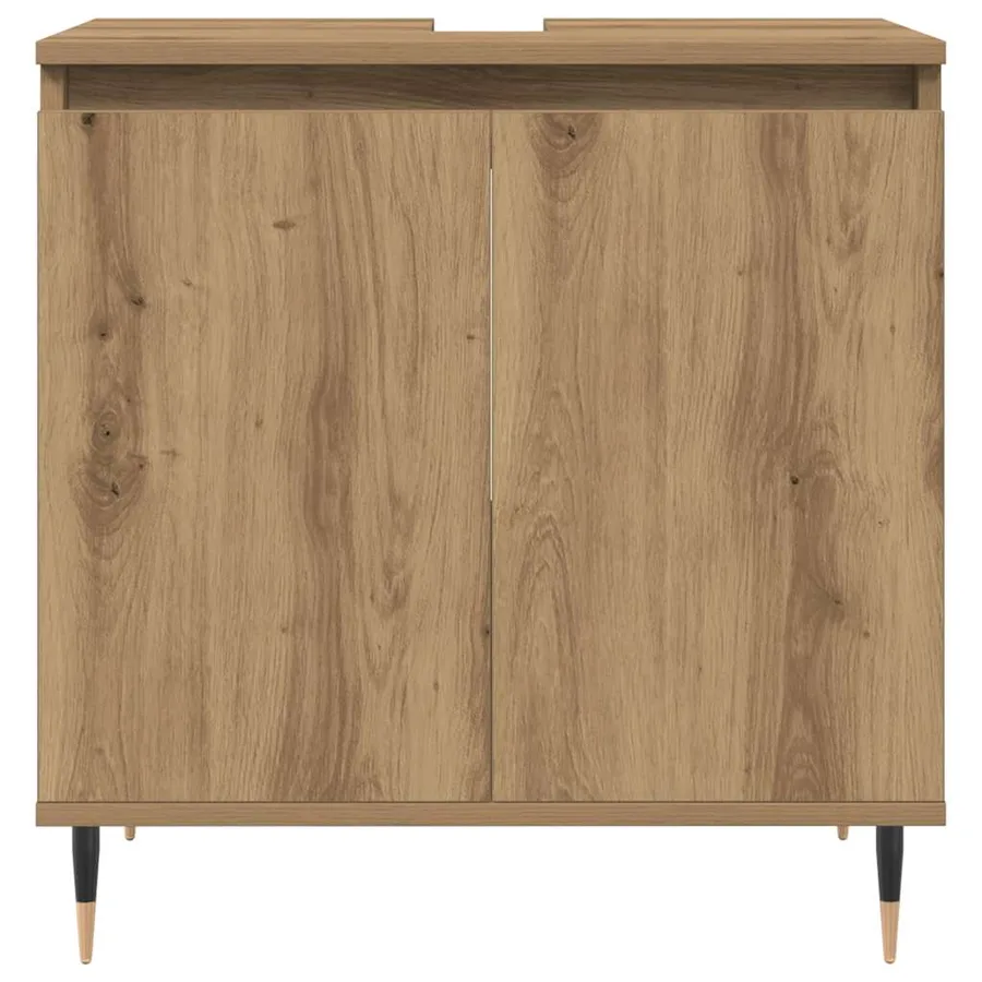 Armoire de salle de bain chêne artisanal 58x33x60 cm - 4