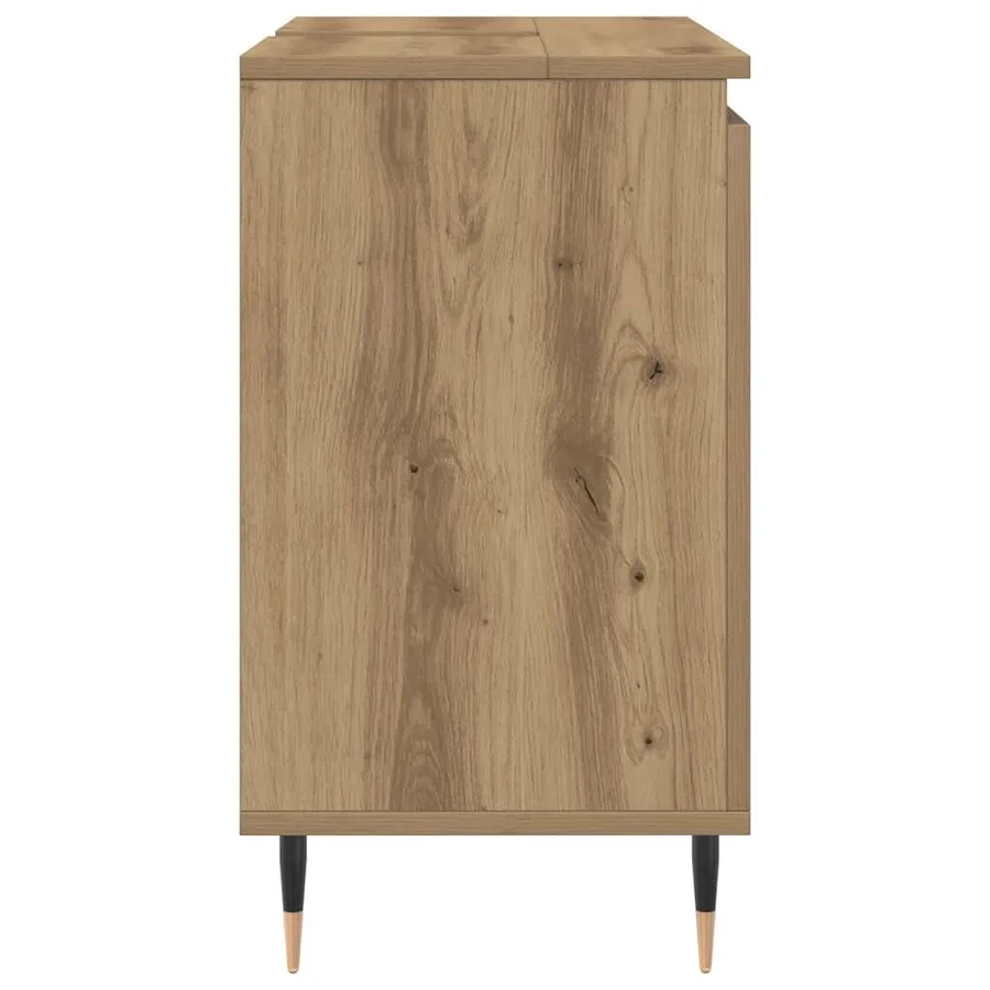 Armoire de salle de bain chêne artisanal 58x33x60 cm - 5