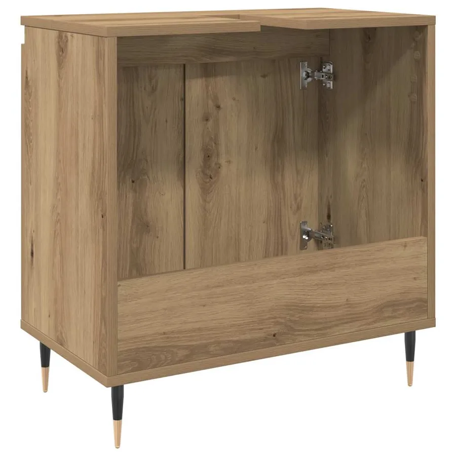 Armoire de salle de bain chêne artisanal 58x33x60 cm - 6
