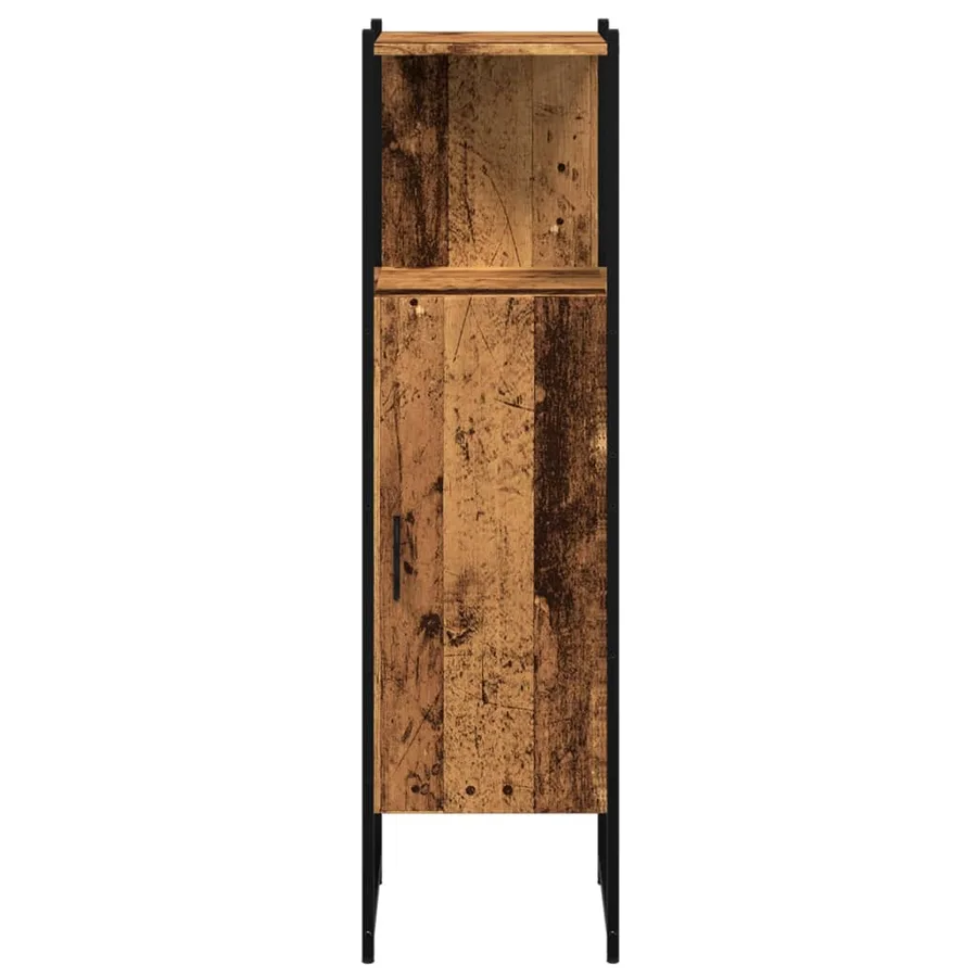 Armoire salle de bain vieux bois 33x33x120,5 cm bois ingénierie - 4