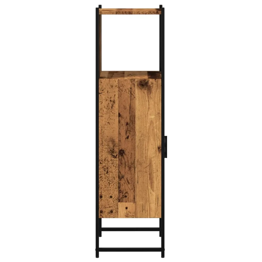 Armoire salle de bain vieux bois 33x33x120,5 cm bois ingénierie - 5