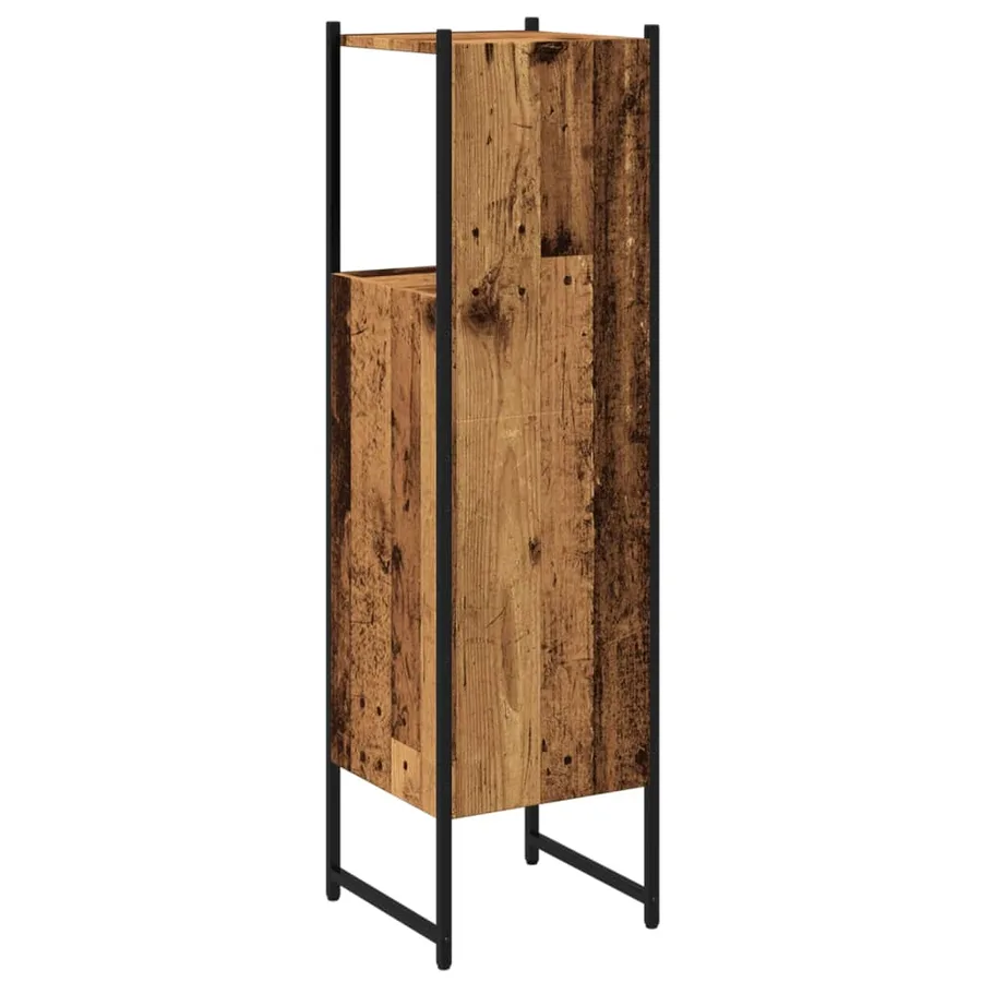 Armoire salle de bain vieux bois 33x33x120,5 cm bois ingénierie - 6