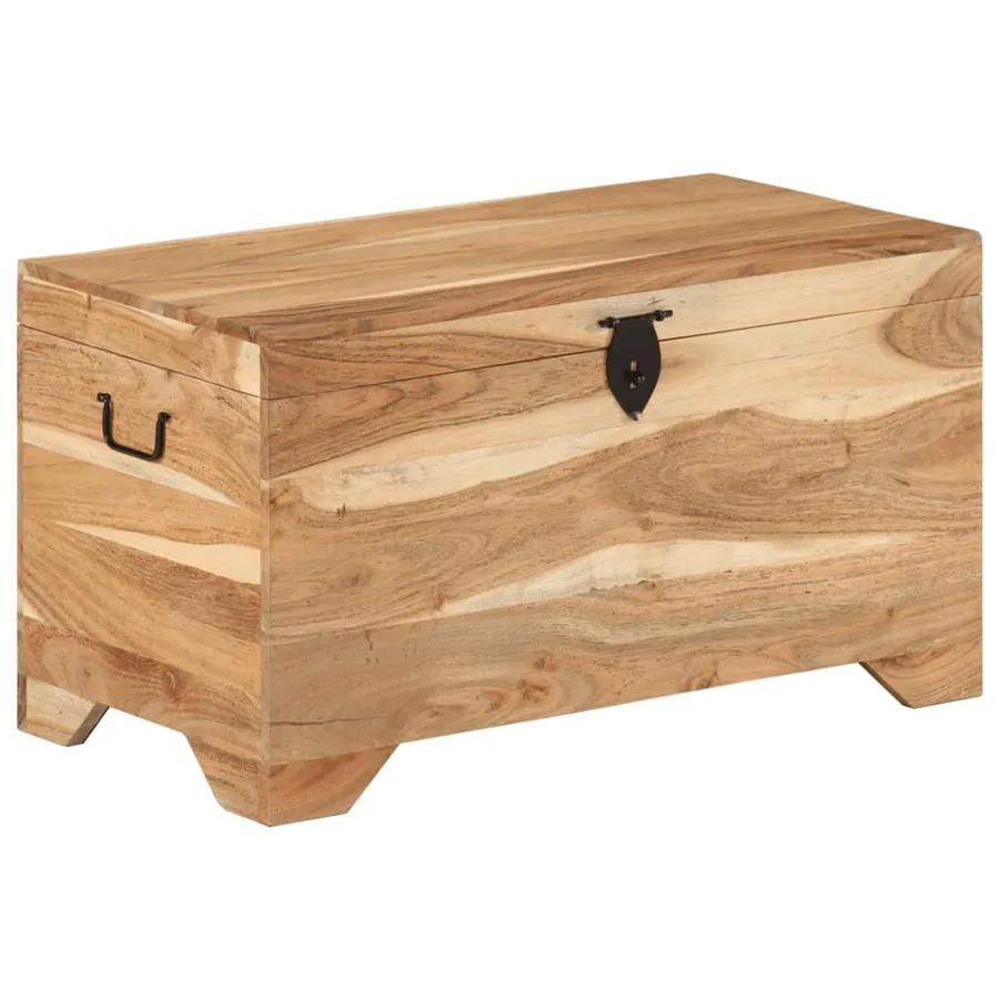 Coffre de rangement Bois d'acacia solide - 14