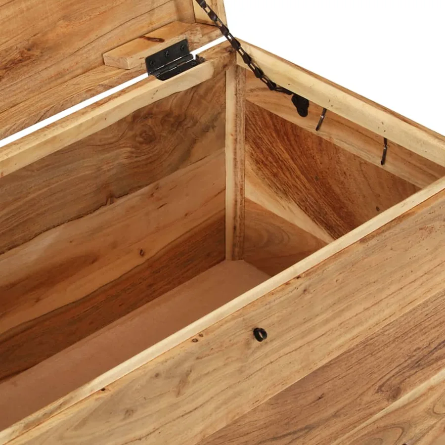 Coffre de rangement Bois d'acacia solide - 5
