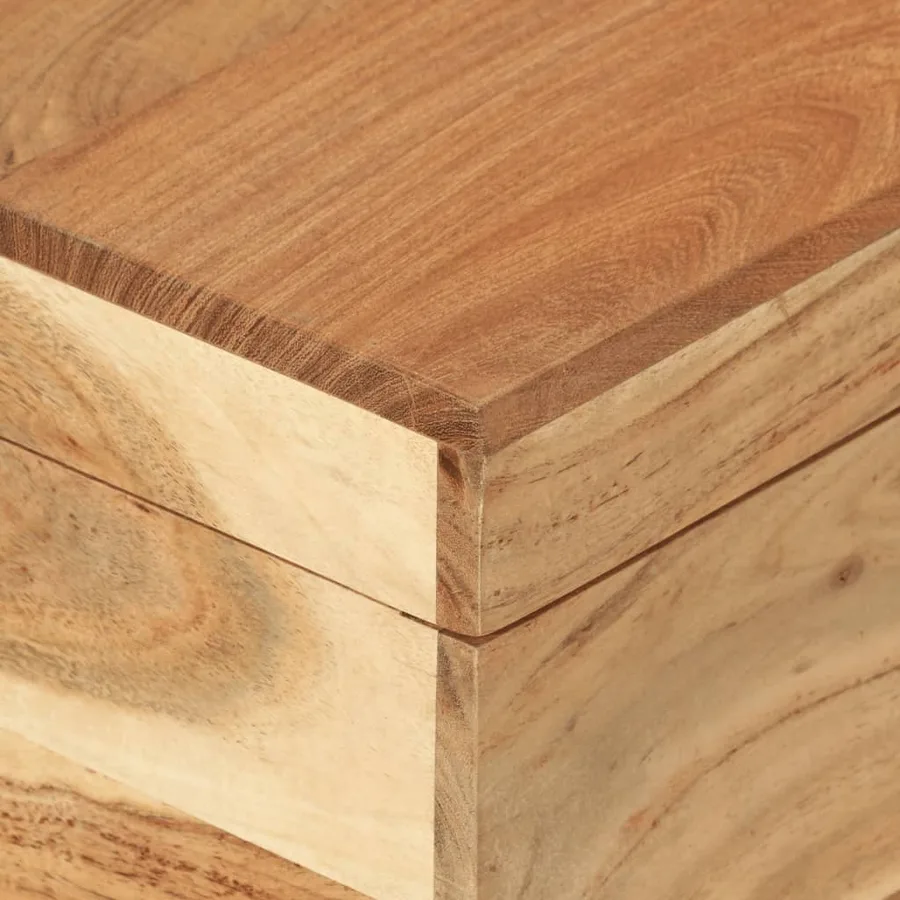 Coffre de rangement Bois d'acacia solide - 9