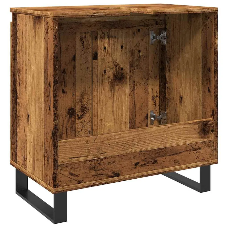 Armoire de salle de bain vieux bois 58x33x60 cm bois ingénierie - 6