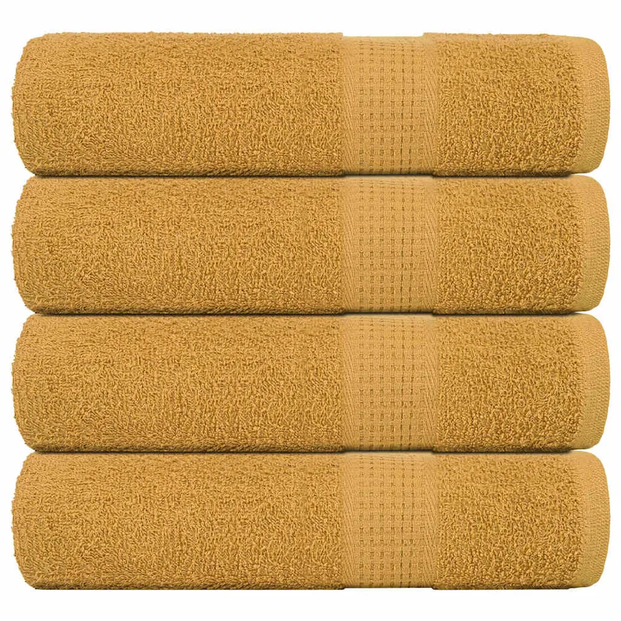 Serviettes de douche FROGN 4 pcs doré 70x140 cm 360 g/m²