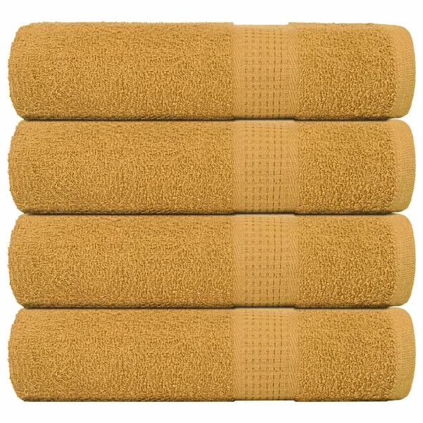 Serviettes de douche FROGN 4 pcs doré 70x140 cm 360 g/m²