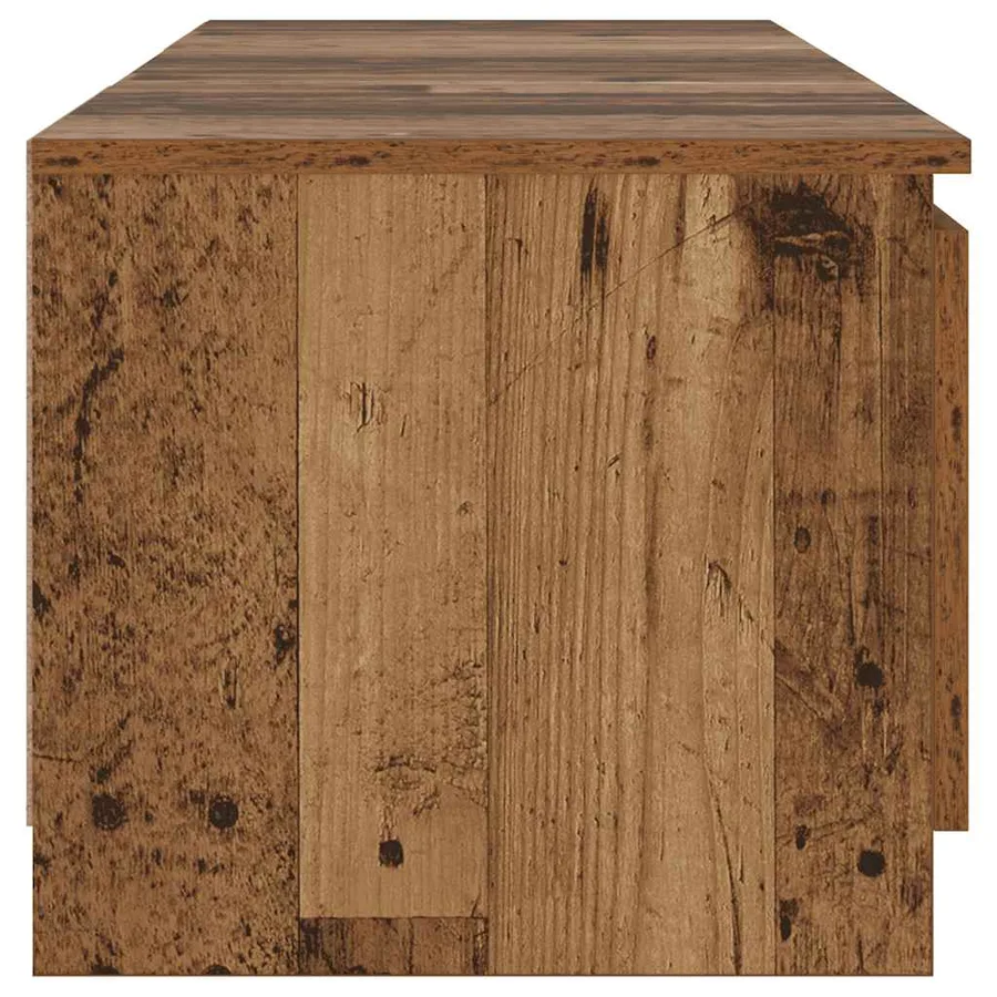 Meuble TV avec lumières LED vieux bois bois d'ingénierie - 8
