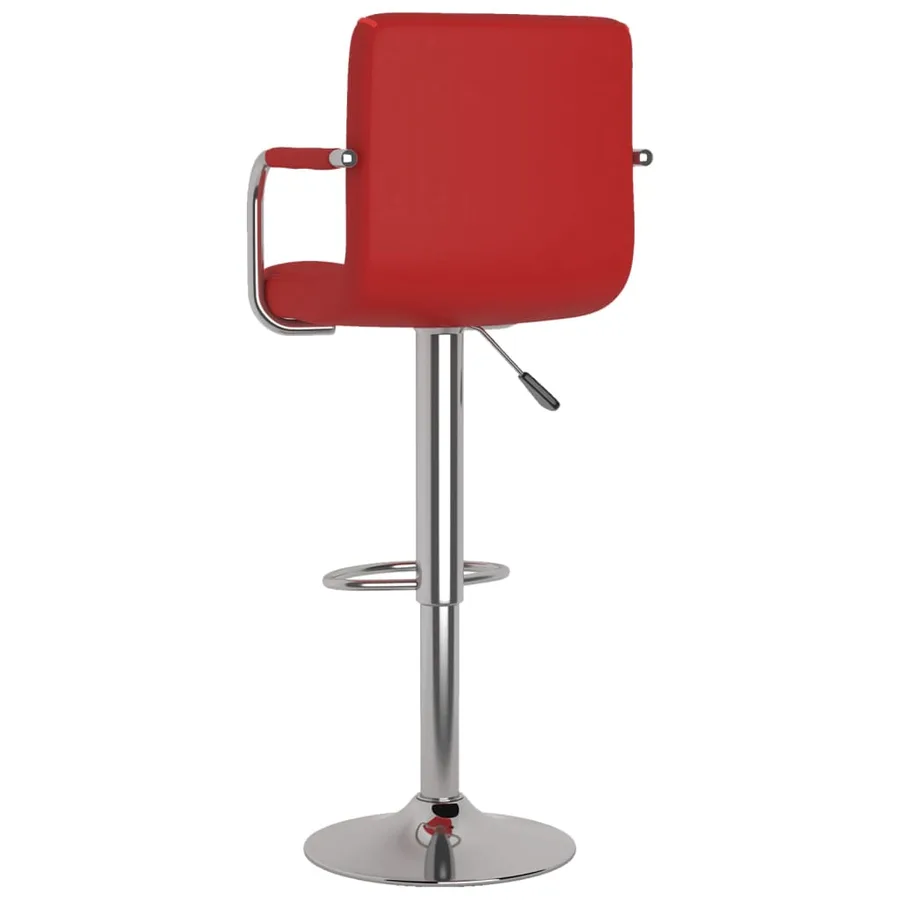 Tabourets de bar lot de 2 rouge bordeaux similicuir - 6