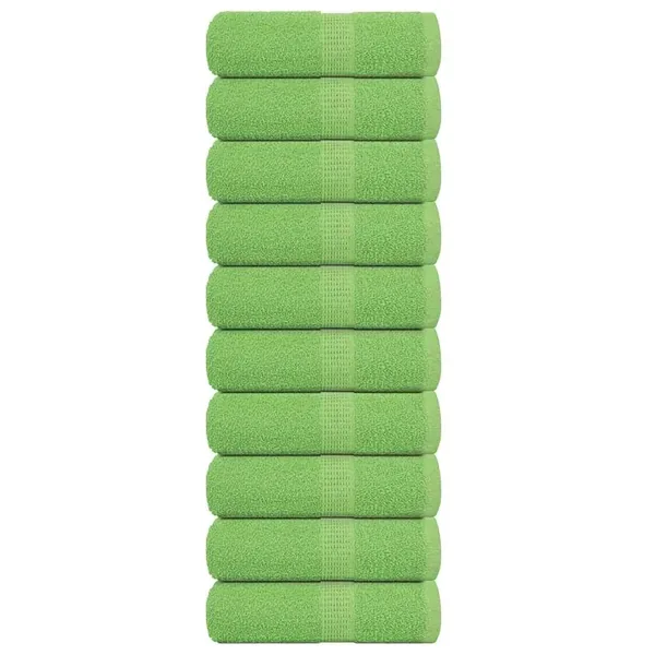 Serviettes d'invité FROGN 10pcs vert pomme 30x50cm 360 g/m²