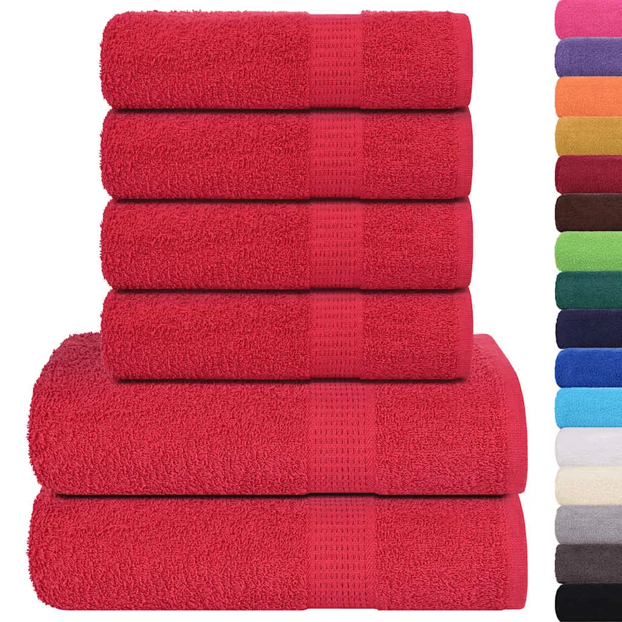 Ensemble de serviettes FROGN 6 pcs rouge 360 g/m² - 2