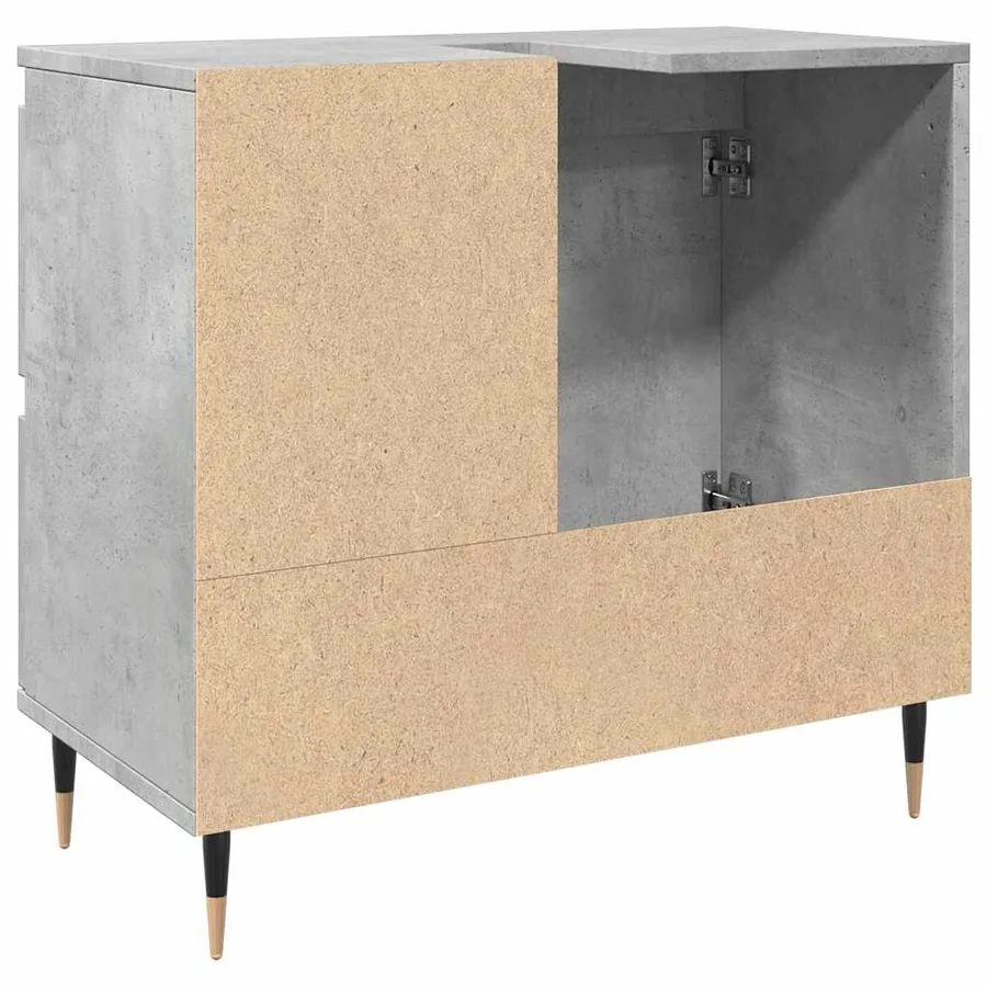 Armoire de salle de bain gris béton 65x33x60 cm - 6