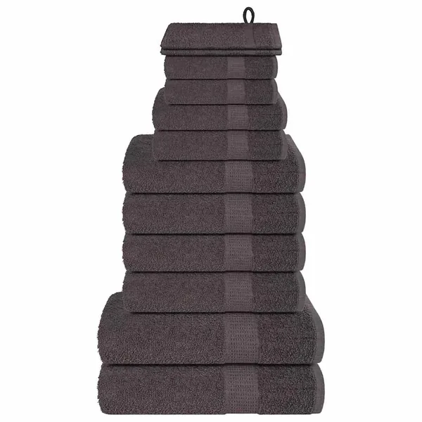 Ensemble de serviettes FROGN 12 pcs anthracite 360 g/m²