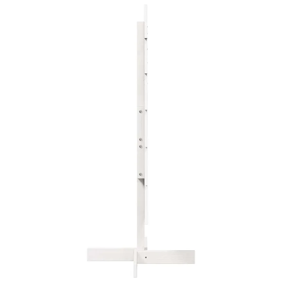 Arbre de Noël en bois pour décoration blanc 120 cm pin massif - 4