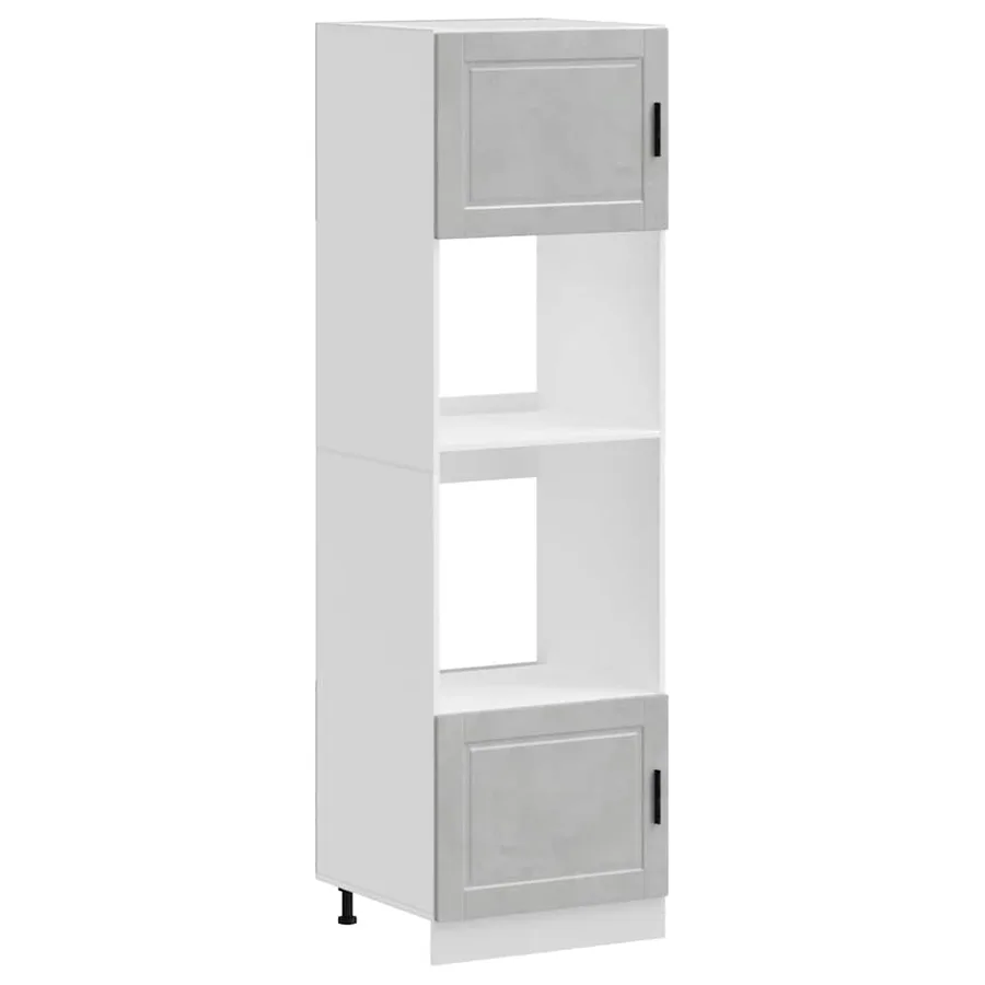 Armoires de four 2 pcs Porto gris béton bois d'ingénierie - 2