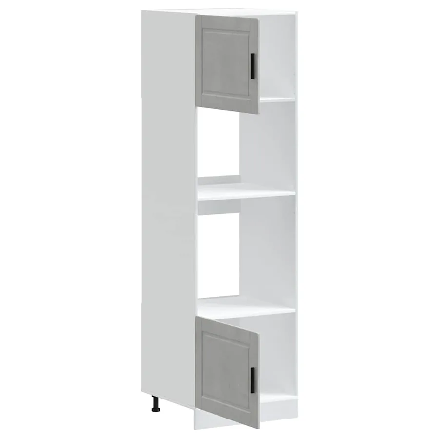 Armoires de four 2 pcs Porto gris béton bois d'ingénierie - 5