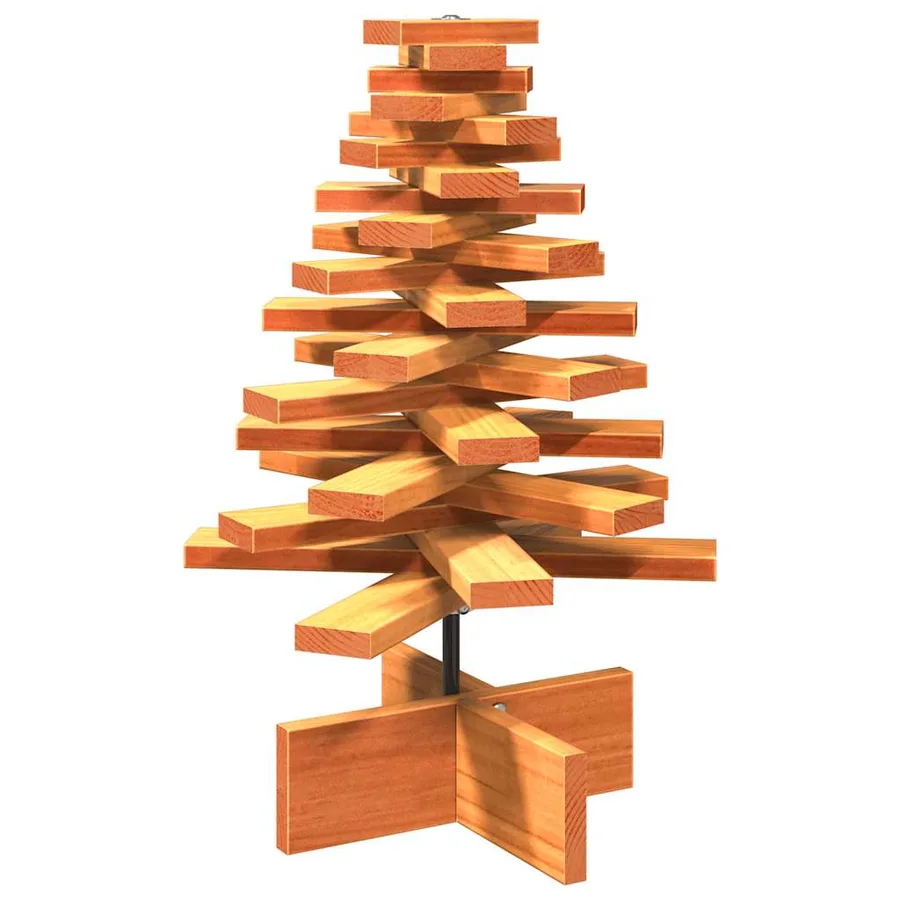 Arbre de Noël en bois pour décoration 60 cm bois de pin massif - 2