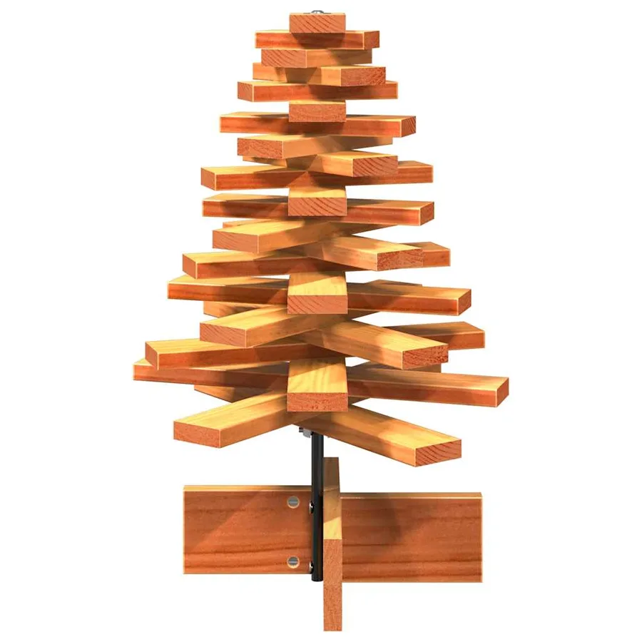 Arbre de Noël en bois pour décoration 60 cm bois de pin massif - 4
