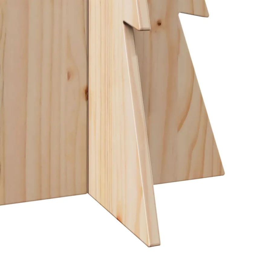 Arbre de Noël en bois pour décoration 112 cm bois massif de pin - 6