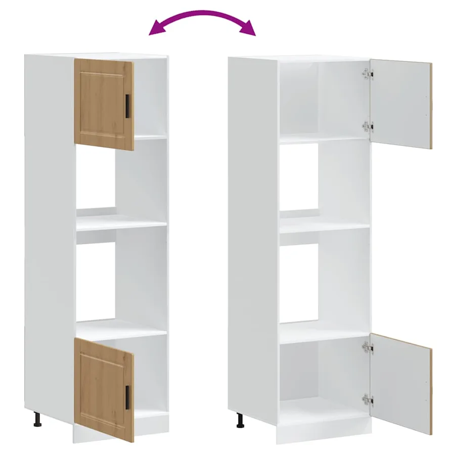 Armoires de four 2 pcs Porto chêne artisanal bois d'ingénierie - 8