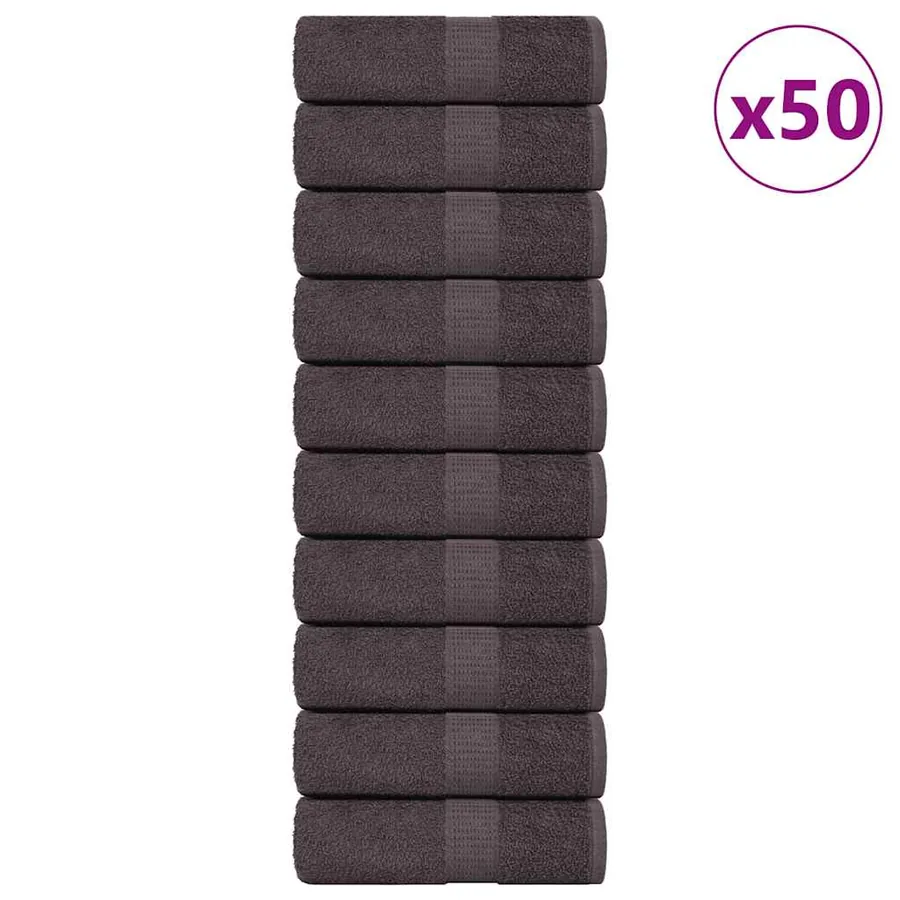 Gants de toilette FROGN 50 pcs anthracite 15x21cm 360 g/m²