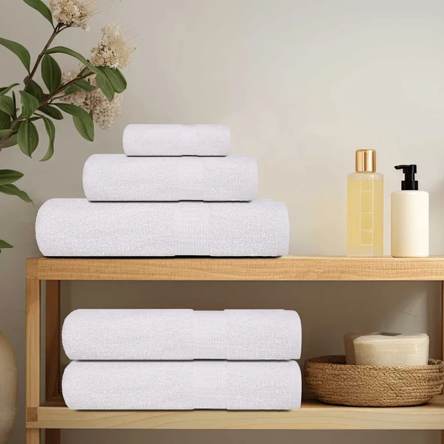 Serviettes de bain FROGN 4 pcs blanc 100x150 cm 360 g/m² - 3