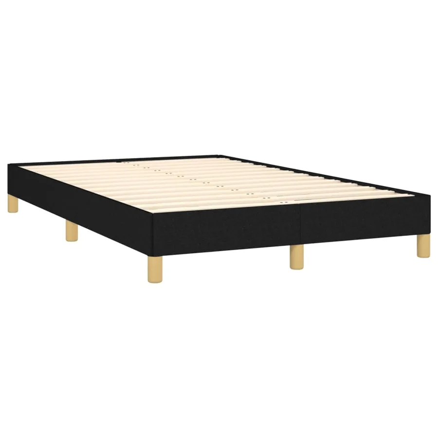 Cadre de lit sans matelas noir 120x200 cm tissu - 4