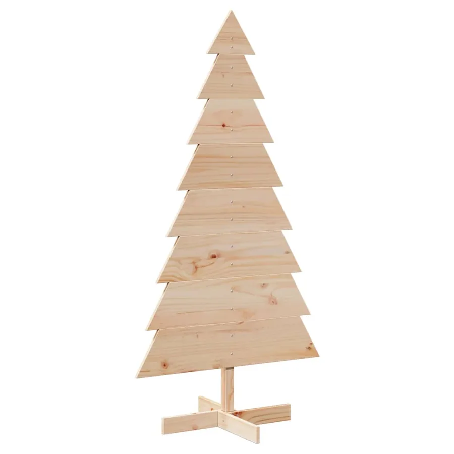 Arbre de Noël en bois pour décoration 150 cm bois massif de pin - 2