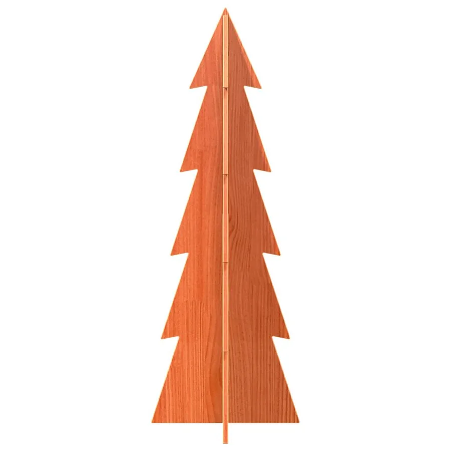 Arbre de Noël en bois pour décoration 112 cm bois de pin massif - 3