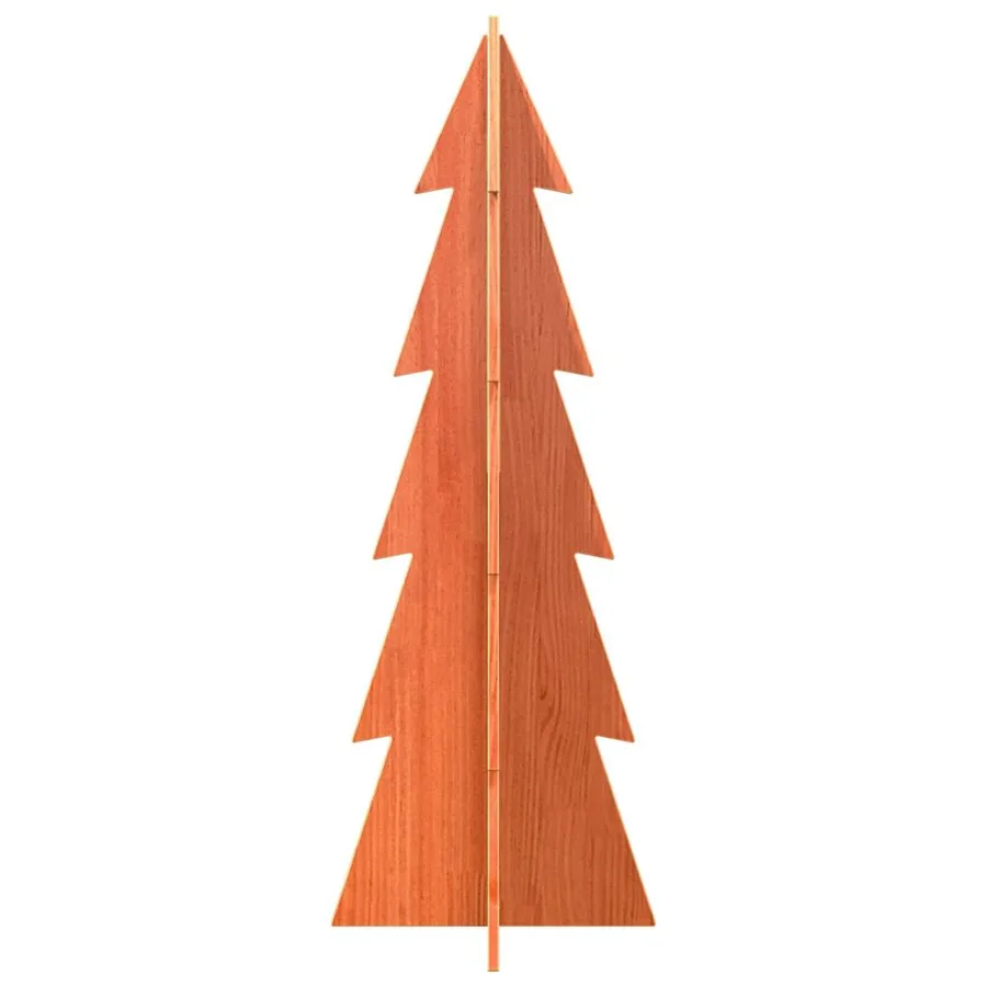 Arbre de Noël en bois pour décoration 112 cm bois de pin massif - 4