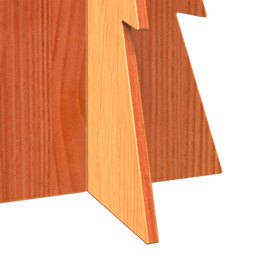 Arbre de Noël en bois pour décoration 112 cm bois de pin massif - 6