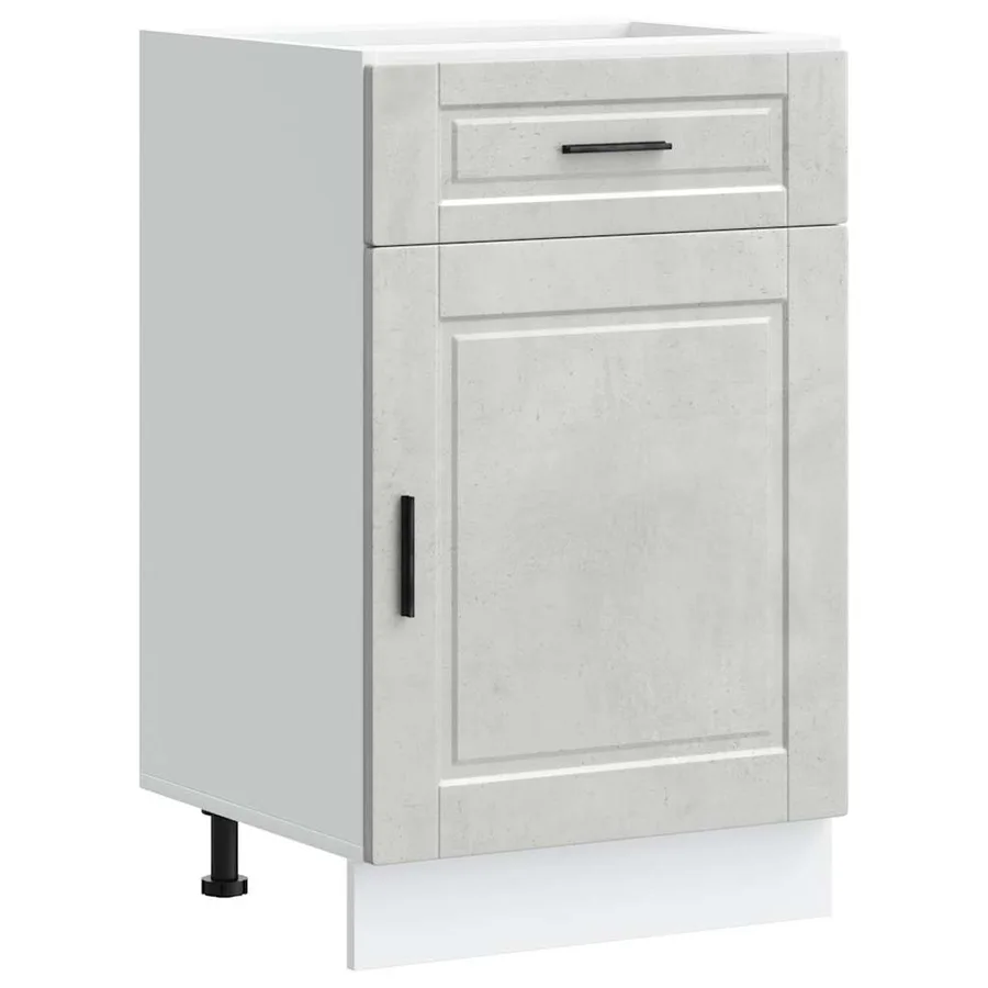 Armoire de cuisine Porto gris béton bois d'ingénierie - 2