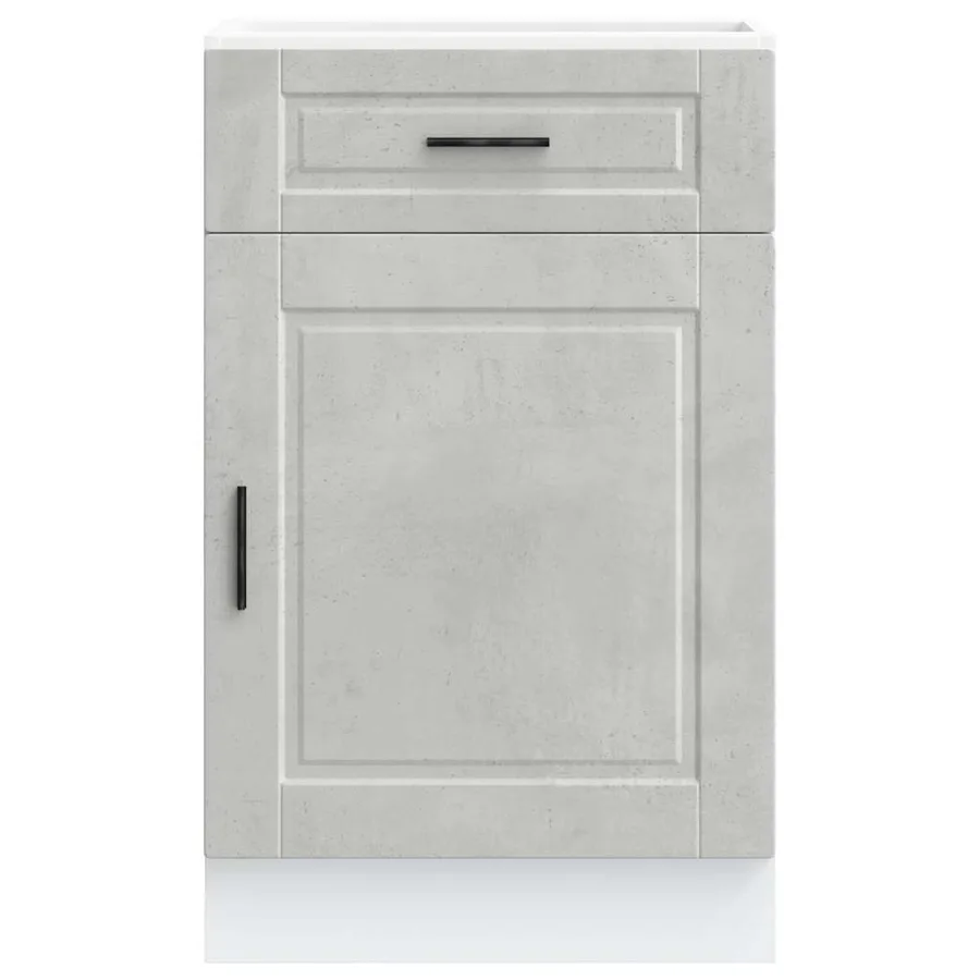 Armoire de cuisine Porto gris béton bois d'ingénierie - 4
